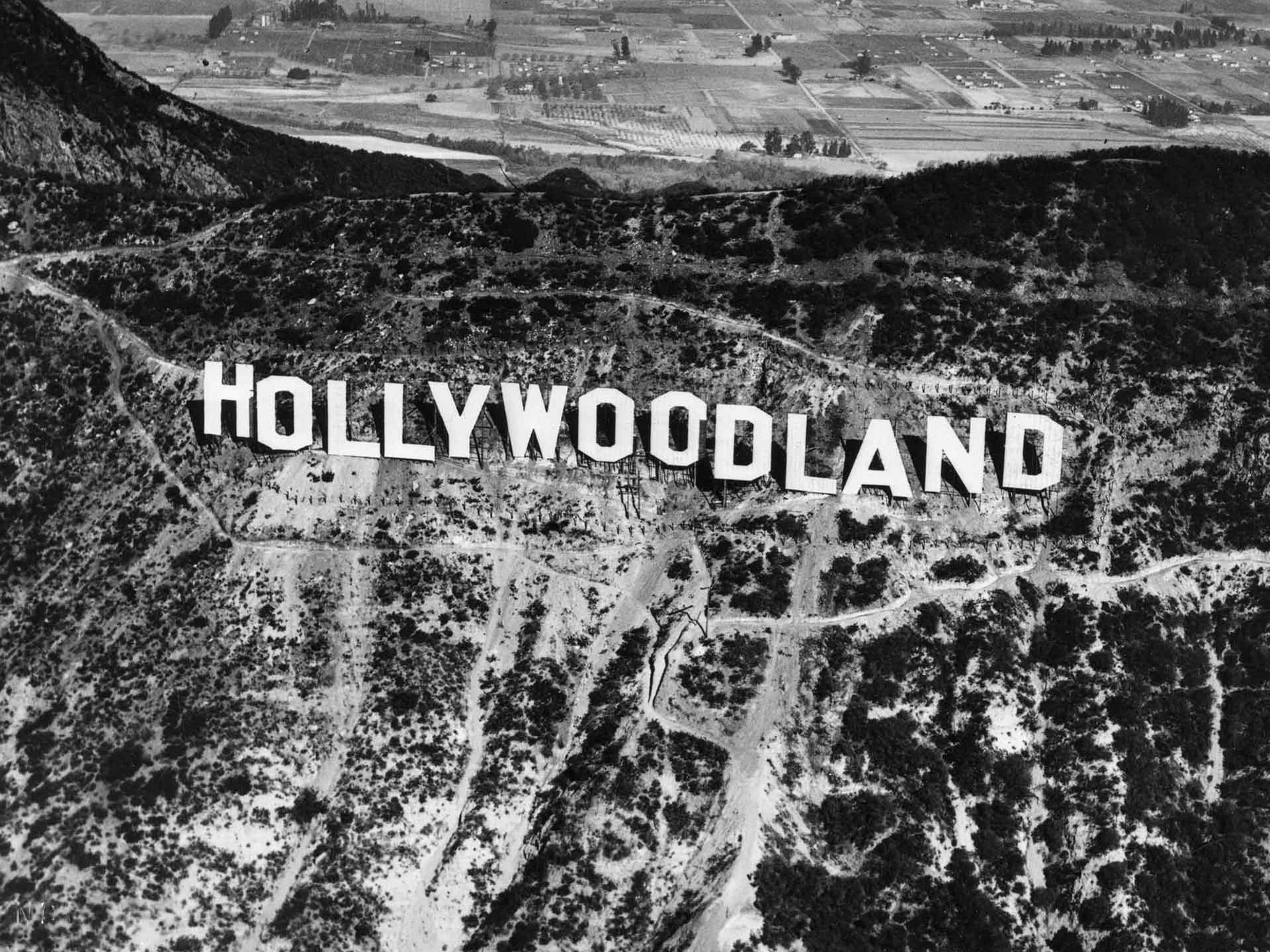 The Hollywood Sign, circa 1924. Courtesy Margaret Herrick Library